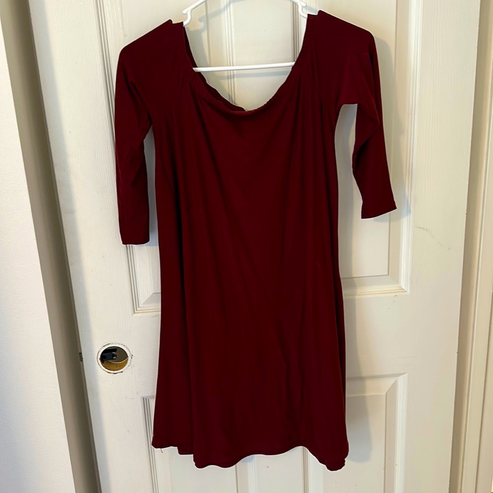 Perfect Fall Burgundy Dress - Small